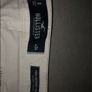 white hollister jean shorts